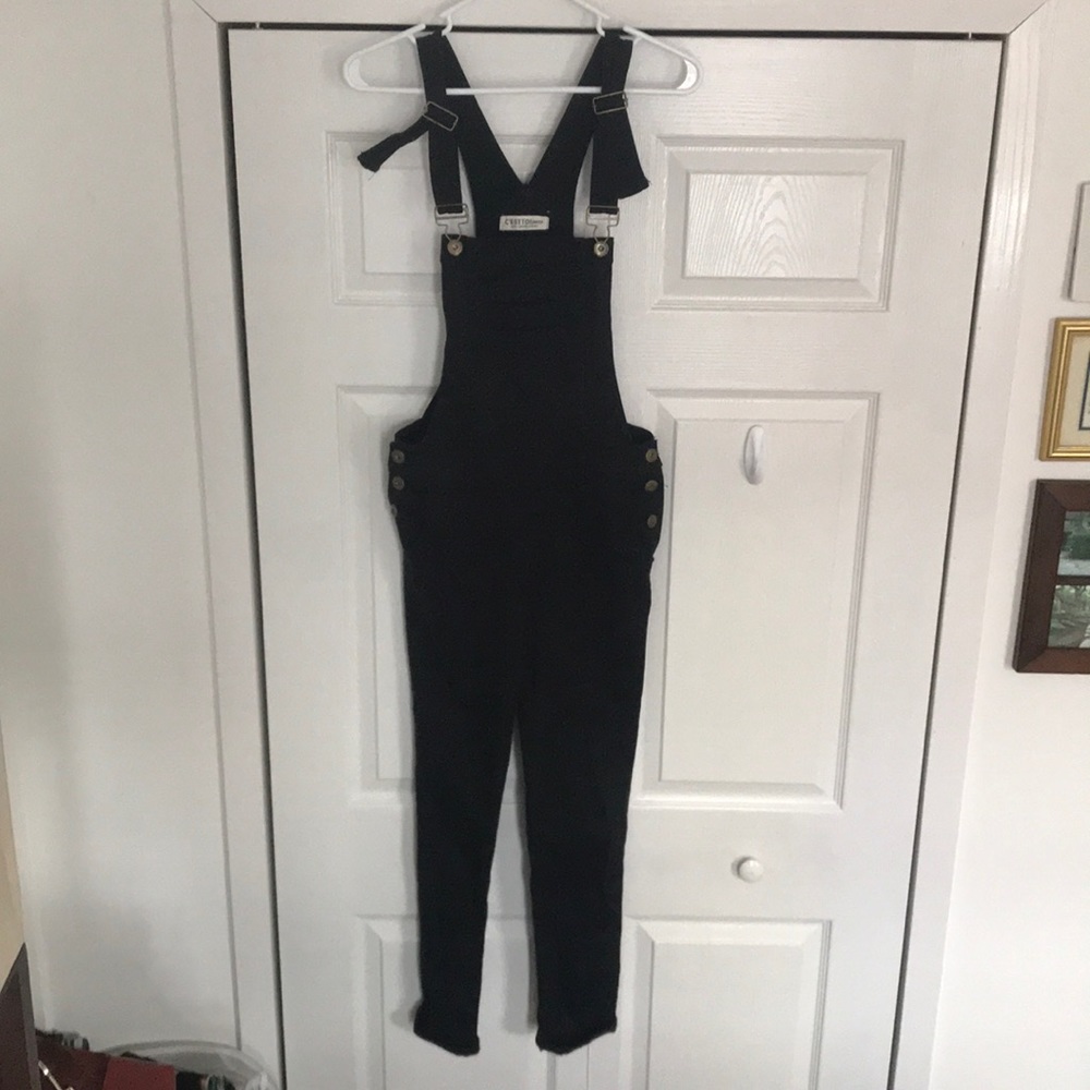 C’EST TOI black jean overalls